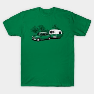 The cute small car and caravan to enjoy vacation T-Shirt